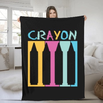 Discover Crayon Vintage Fleece Blankets