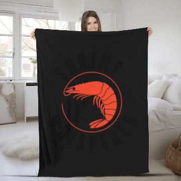 Discover Shrimp Whisperer - fishing lover Fleece Blankets