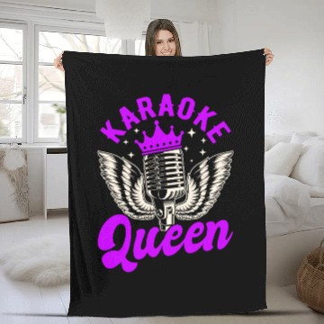 Discover Queen Karaoke Bar, Party, Company Party, Women Fleece Blankets
