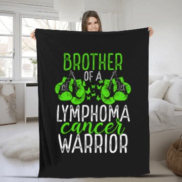 Discover Brother Lymphoma Cancer Awareness Sibling Twin Fleece Blankets