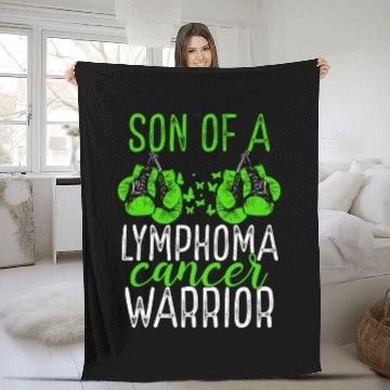 Discover Son Lymphoma Cancer Awareness Month Ribbon Fleece Blankets