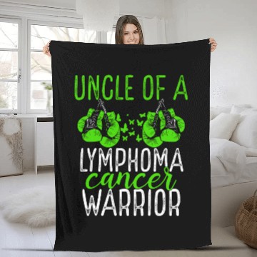 Discover Uncle Lymphoma Cancer Awareness Niece Nephew Fleece Blankets