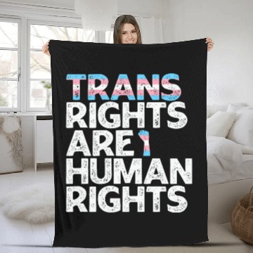 Discover LBGT Flag Gay Pride Trans rights are human rights Fleece Blankets