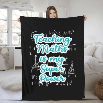 Discover Teaching Math is my Superpower Back to School Fleece Blankets