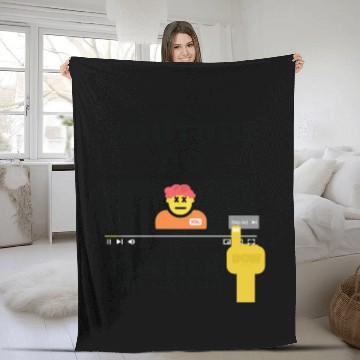 Discover If you were a YouTube ad, I'd click this button Fleece Blankets