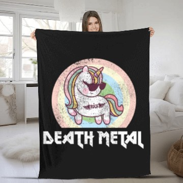 Discover Goth Rock Satan Unicorn Festivals Death Metal Fleece Blankets