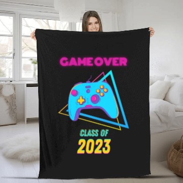 Discover Game Over Class Of 2023 - Students Graduation 2023 Fleece Blankets