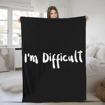 Discover I'm Difficult - Skiing Fleece Blankets