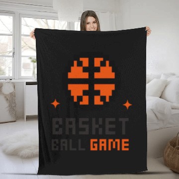 Discover Basketball Game Funny Logo Fleece Blankets