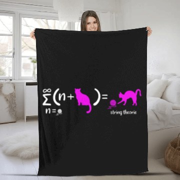 Discover String Theory Nerd Physics Schrodinger's Cat Fleece Blankets