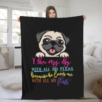 Discover For dog lovers exclusive design with cute phrase Fleece Blankets