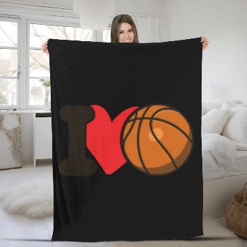 Discover I Love Basketball For Basketball Lover Fleece Blankets