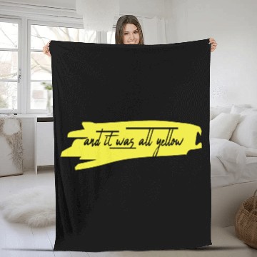 Discover and it was all yellow Fleece Blankets