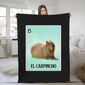 Discover El Carpincho Mexican Capybara Cards Funny Rodent Fleece Blankets