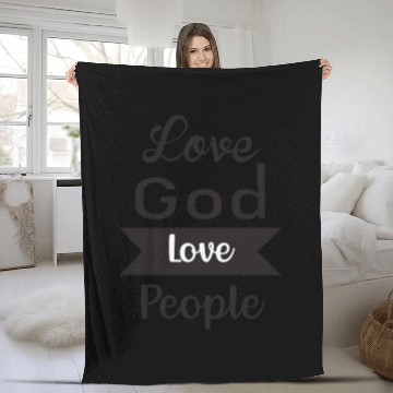 Discover Love God Love People Fleece Blankets