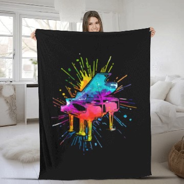 Discover Piano, Pianist Fleece Blankets