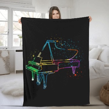 Discover Piano, Pianist Fleece Blankets