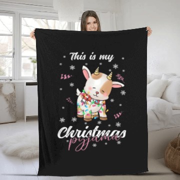 Discover Winter Christmas Pyjama Goat Fleece Blankets