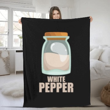 Discover White Pepper Spice Flavor Food Cooking Fleece Blankets