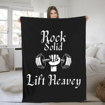 Discover Rock Solid (Gym/weightLlifting) Fleece Blankets