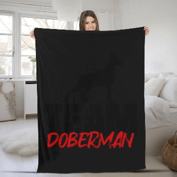 Discover Team Doberman Fleece Blankets