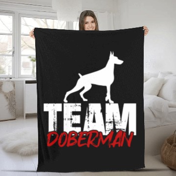 Discover Team Doberman Fleece Blankets