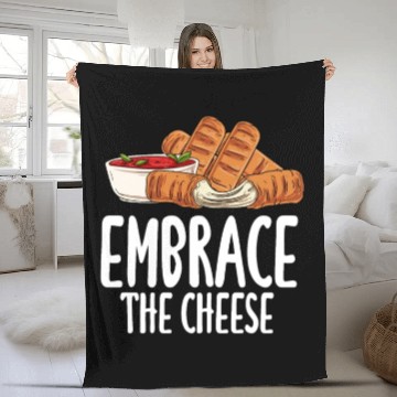 Discover Embrace The Cheese Fleece Blankets