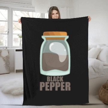 Discover Black Pepper Spice Flavor Food Cooking Fleece Blankets
