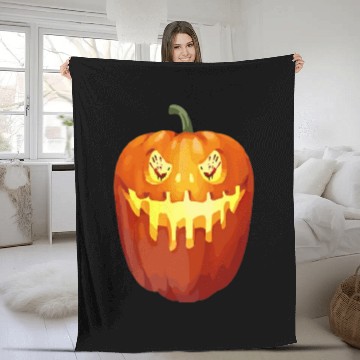 Discover savage wild pumpkin Fleece Blankets