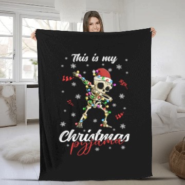 Discover Winter Christmas Pyjama Skeleton Fleece Blankets