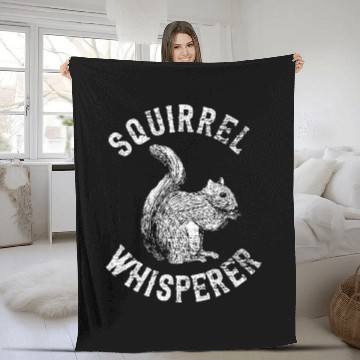 Discover Vintage Squirrel Lover Squirrel Whisperer Fleece Blankets