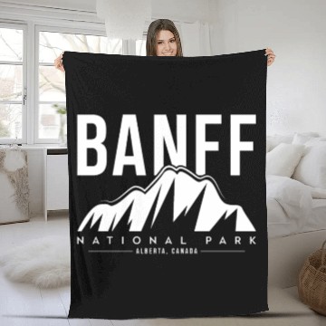 Discover Canada National Park Banff souvenir Alberta hiking Fleece Blankets