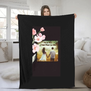 Discover Amour: Toi et moi, C' est pour la vie Fleece Blankets