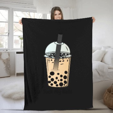 Discover Suck My Balls, Boba Tea, Bubble Tea, Boba Milk Tea Fleece Blankets