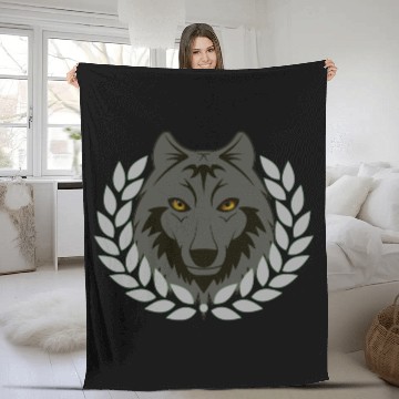 Discover alpha wolf Fleece Blankets