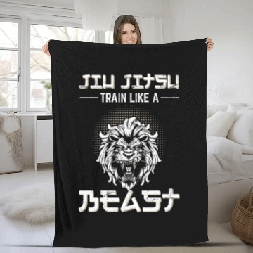 Discover Train like a Beast Jiu Jitsu BJJ Grappling MMA Tra Fleece Blankets