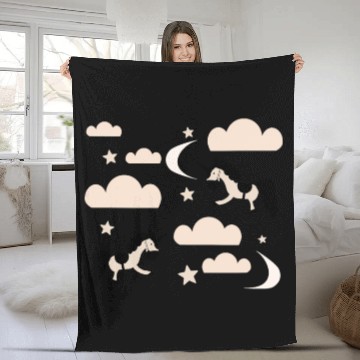 Discover Unicorn rainbow Fleece Blankets