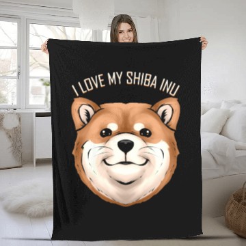 Discover Dog Lover - I Love My Shiba Inu Fleece Blankets