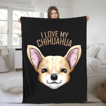 Discover Dog Lover - I Love My Chihuahua Fleece Blankets