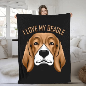 Discover Dog Lover - I Love My Beagle Fleece Blankets