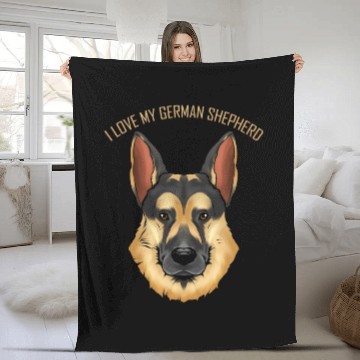 Discover Dog Lover - I Love My German Shepherd Fleece Blankets