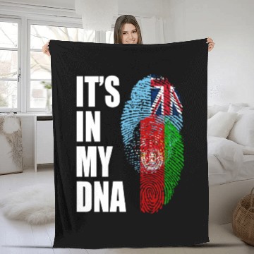 Discover Fijian And Afghanistan Mix Heritage DNA Flag Fleece Blankets