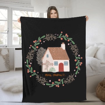 Discover Merry Christmas | Home For The Holidays | Xmas Fleece Blankets