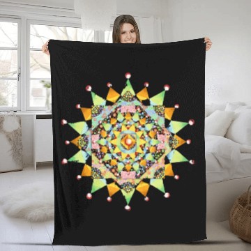 Discover Patchwork Filigree Mandala Fleece Blankets