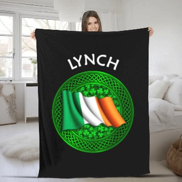 Discover Lynch Shamrock & Irish Flag Fleece Blankets