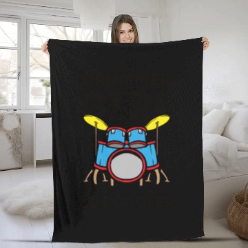 Discover Drummer Drums Music Drum Set Drumming Fleece Blankets