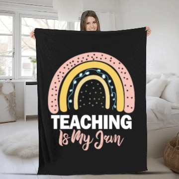 Discover Teaching Is My Jam School Teacher Appreciation Fleece Blankets