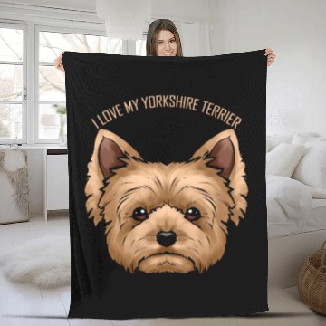 Discover Dog Lover - I Love My Yorkshire Terrier Fleece Blankets