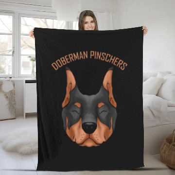 Discover Dog Lover - I Love My Doberman Pinscher Fleece Blankets