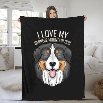 Discover Dog Lover - I Love My Bernese Mountain Dog Fleece Blankets